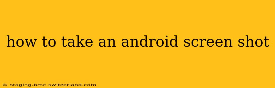 how to take an android screen shot