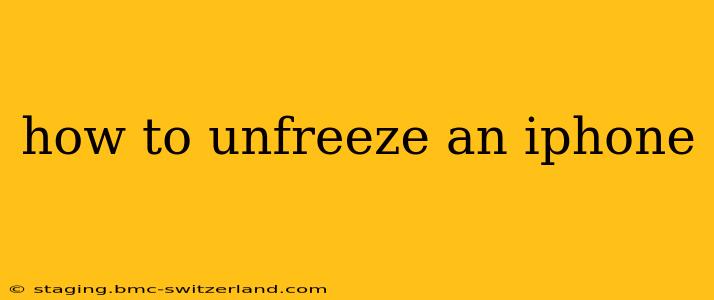 how to unfreeze an iphone