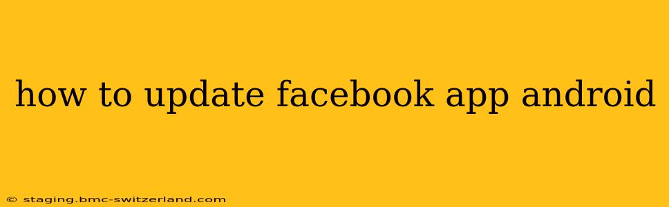 how to update facebook app android