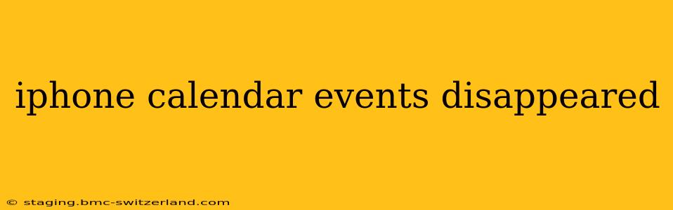 iphone calendar events disappeared