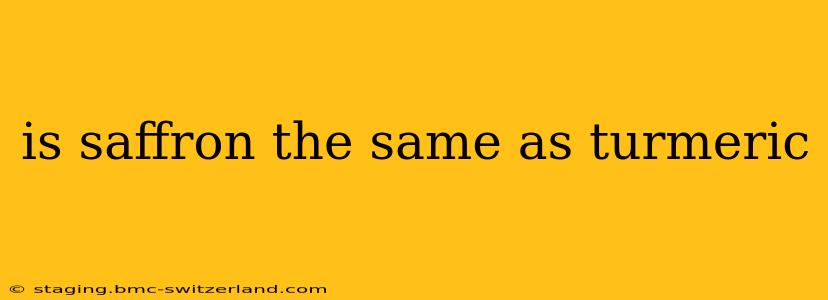is saffron the same as turmeric