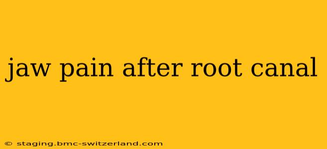 jaw pain after root canal