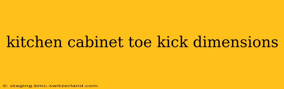 kitchen cabinet toe kick dimensions