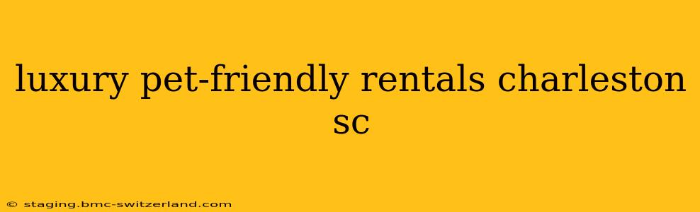 luxury pet-friendly rentals charleston sc