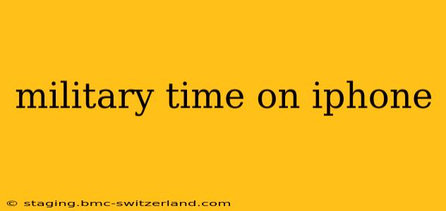military time on iphone