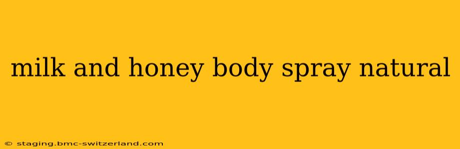 milk and honey body spray natural