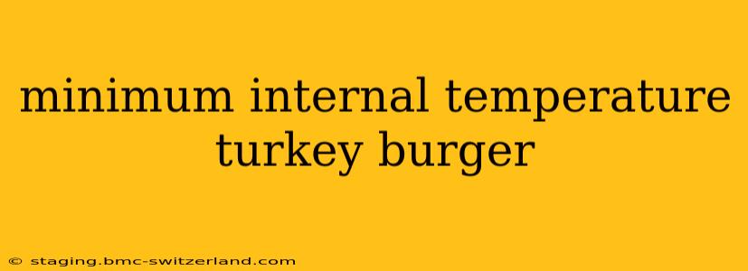 minimum internal temperature turkey burger