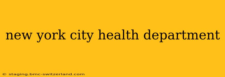 new york city health department