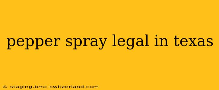 pepper spray legal in texas