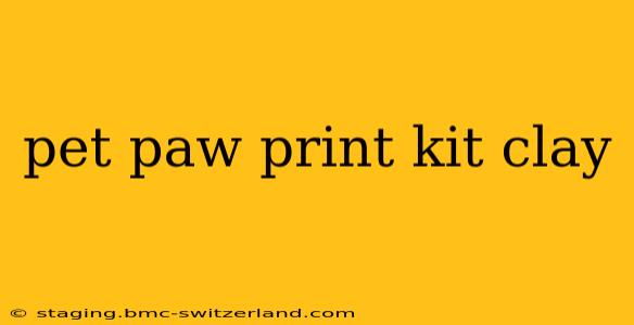 pet paw print kit clay