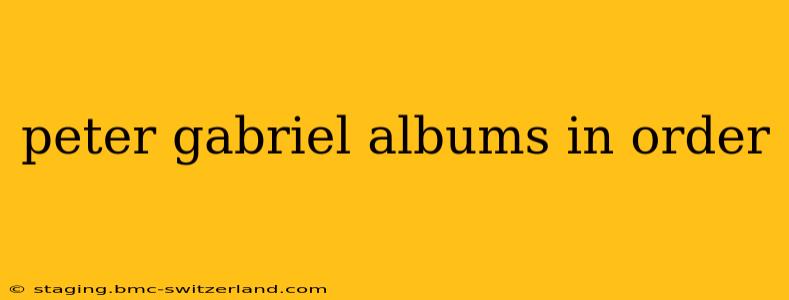 peter gabriel albums in order