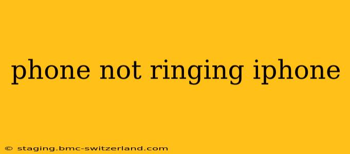 phone not ringing iphone