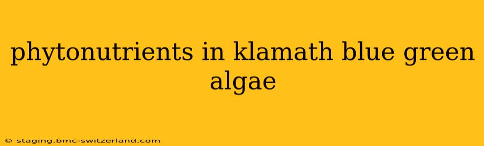 phytonutrients in klamath blue green algae