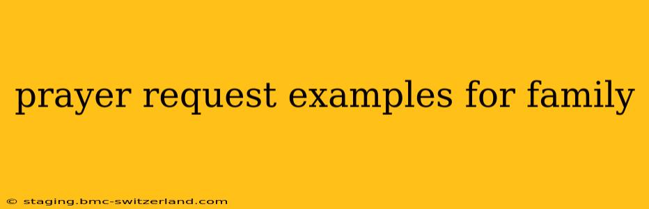 prayer request examples for family