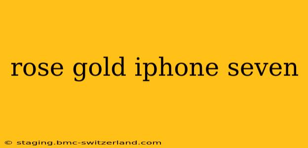 rose gold iphone seven