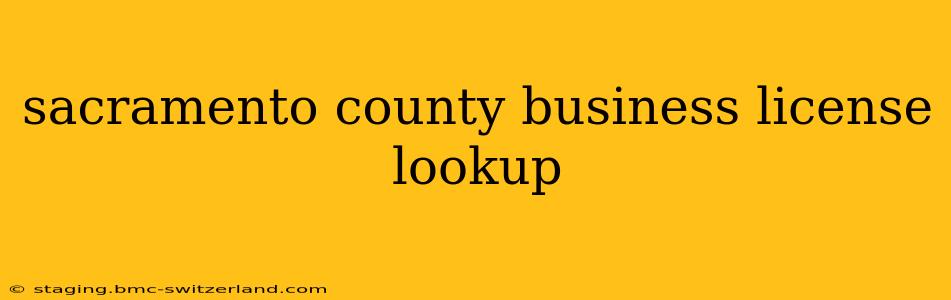 sacramento county business license lookup