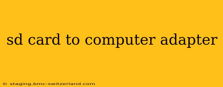 sd card to computer adapter