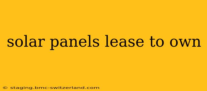 solar panels lease to own