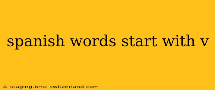 spanish words start with v