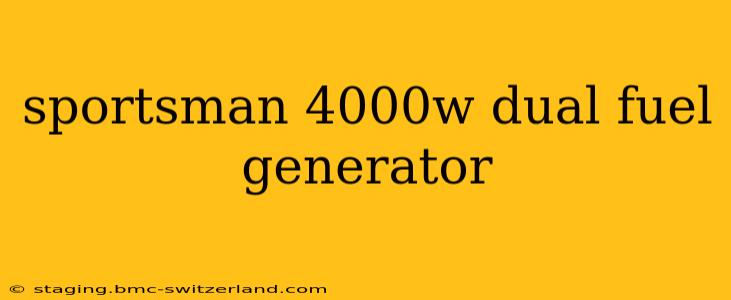 sportsman 4000w dual fuel generator