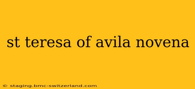 st teresa of avila novena