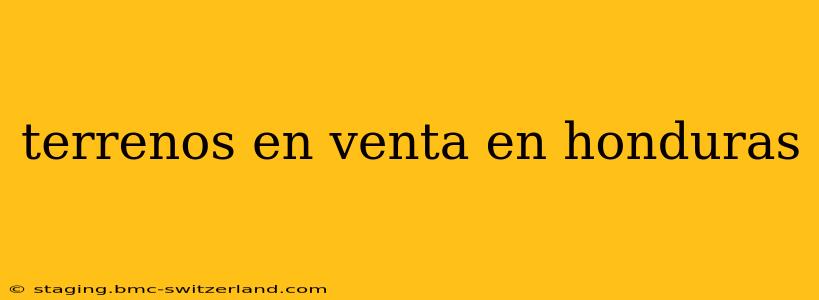 terrenos en venta en honduras