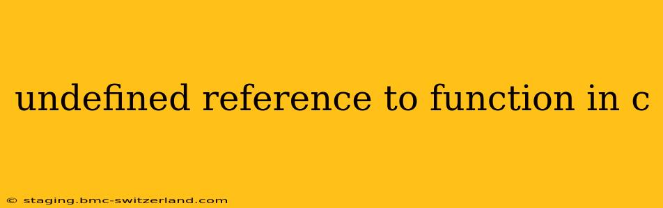 undefined reference to function in c
