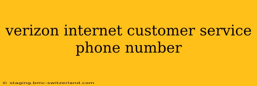 verizon internet customer service phone number