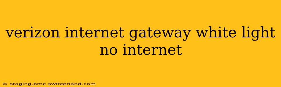 verizon internet gateway white light no internet