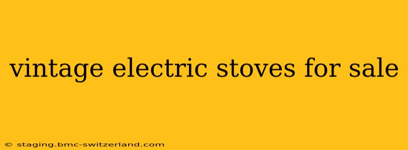 vintage electric stoves for sale