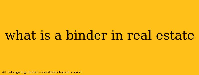 what is a binder in real estate