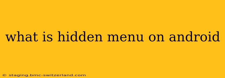 what is hidden menu on android