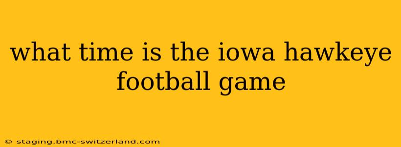 what time is the iowa hawkeye football game