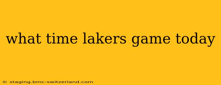 what time lakers game today