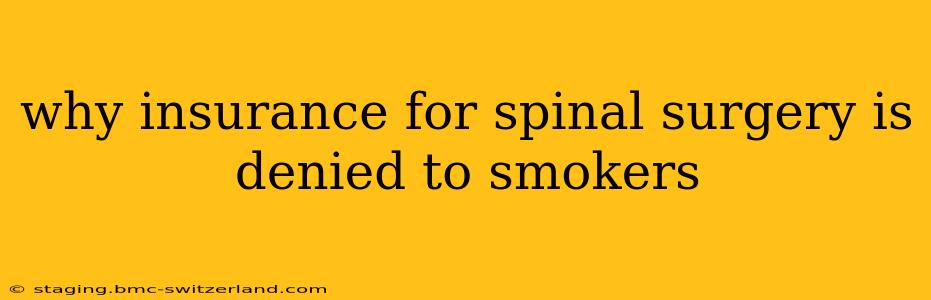 why insurance for spinal surgery is denied to smokers
