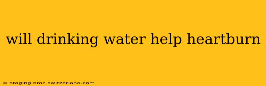 will drinking water help heartburn