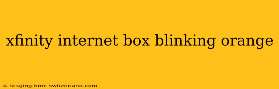 xfinity internet box blinking orange