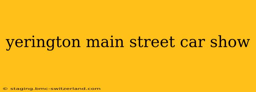 yerington main street car show